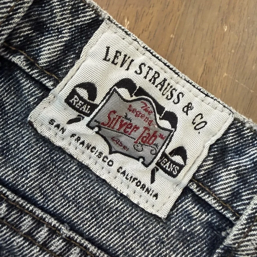 Vintage Levi's Silvertab Jeans Mens 38x32 Acid Stone Wash Fade Grunge Baggy